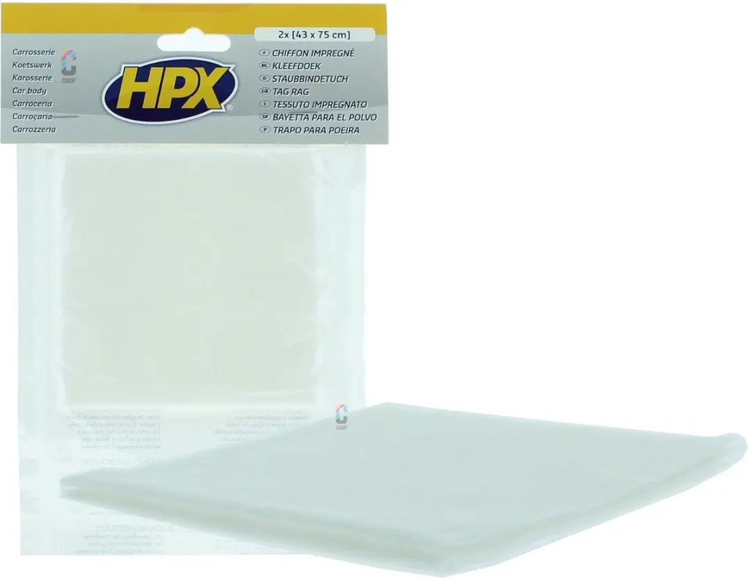 HPX Kleefdoek Stoffelijk 2 Stuks 43x75cm Wit
