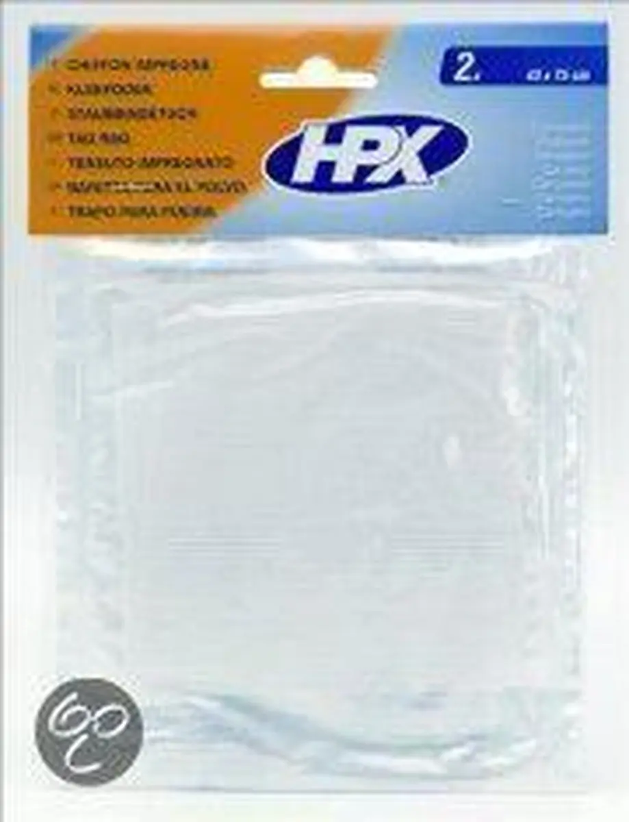 HPX Kleefdoek Stoffelijk 2 Stuks 43x75cm Wit