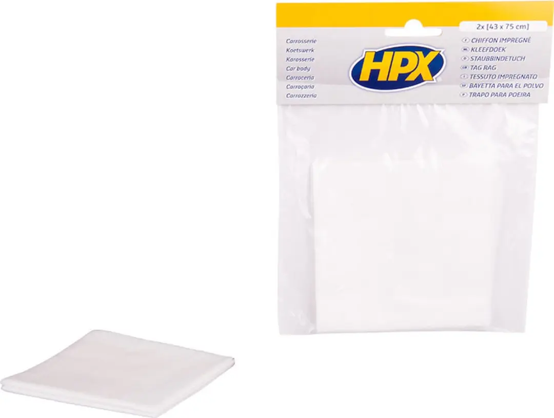 HPX Kleefdoek Stoffelijk 2 Stuks 43x75cm Wit
