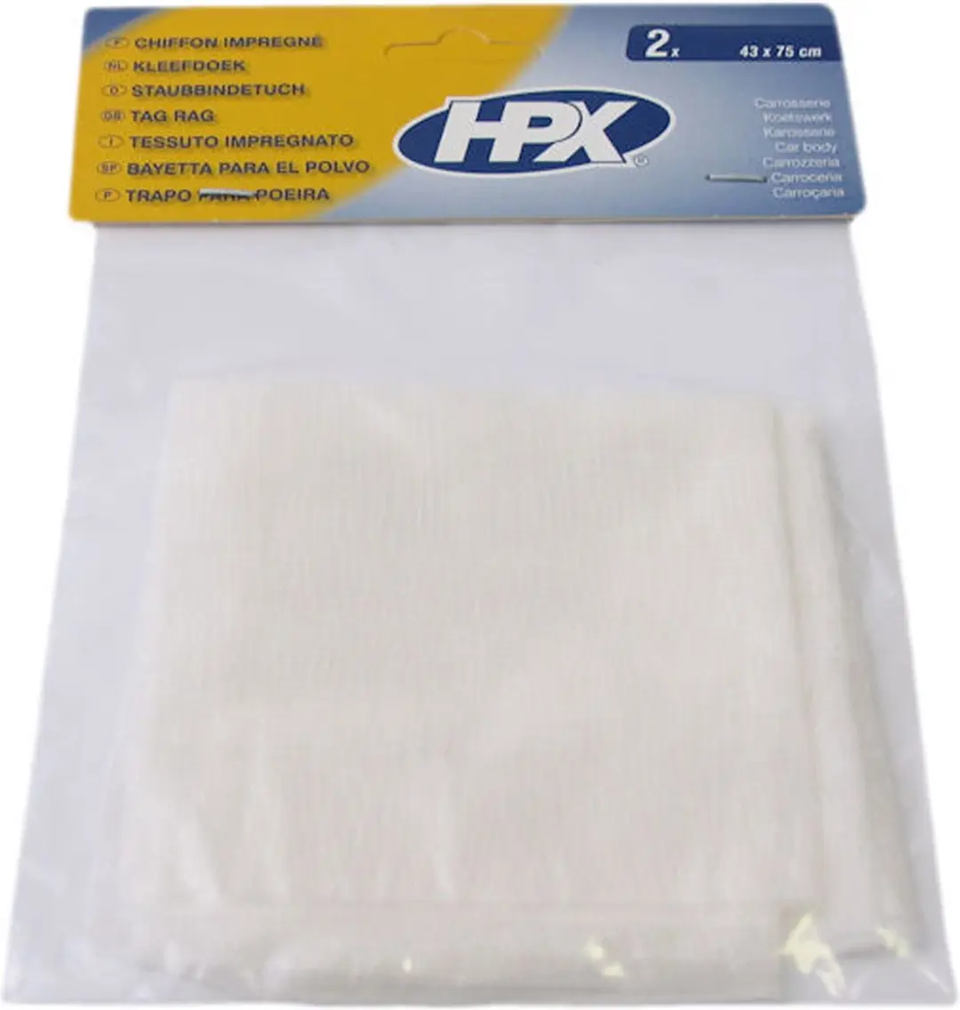 HPX Kleefdoek Stoffelijk 2 Stuks 43x75cm Wit