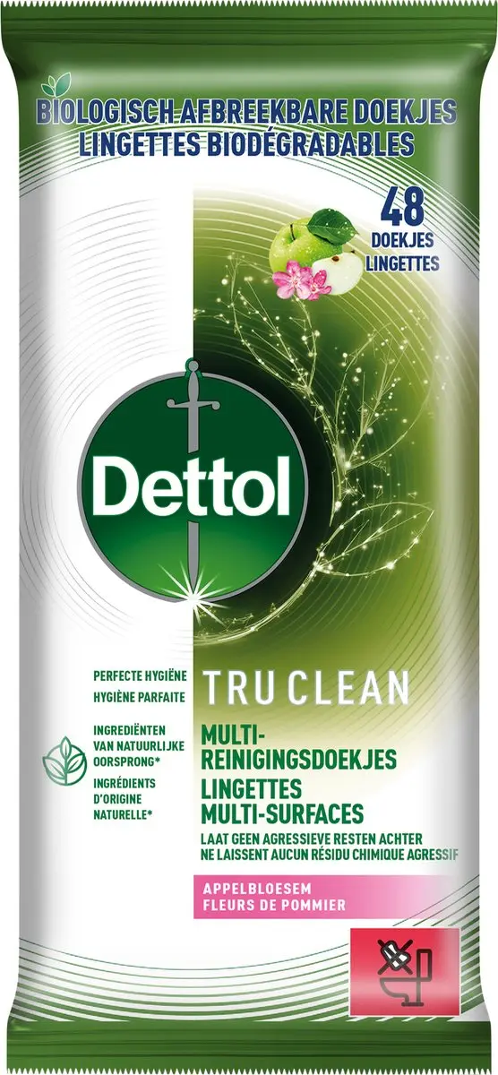 Dettol Tru Clean Appelbloesem Doekjes