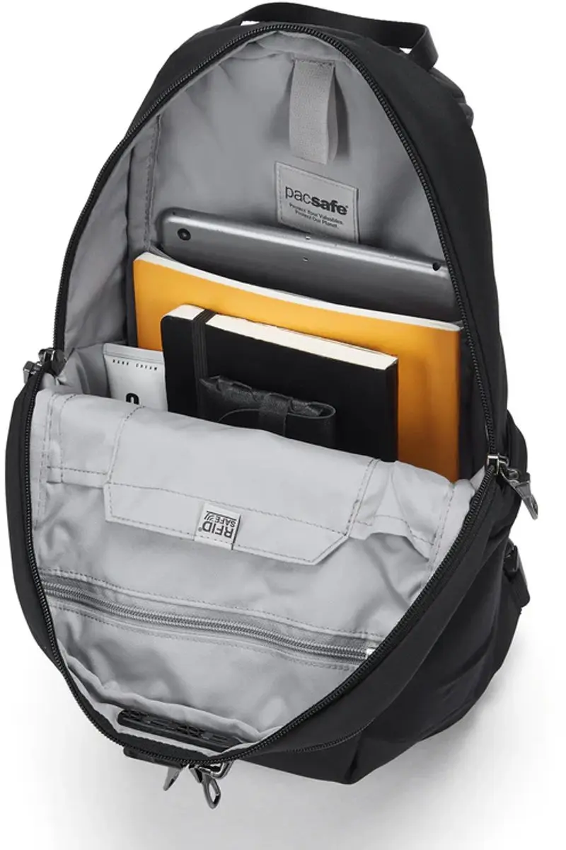 Pacsafe V 25 Tour Rugtas 12L - RFID-blokkerend - Zwart