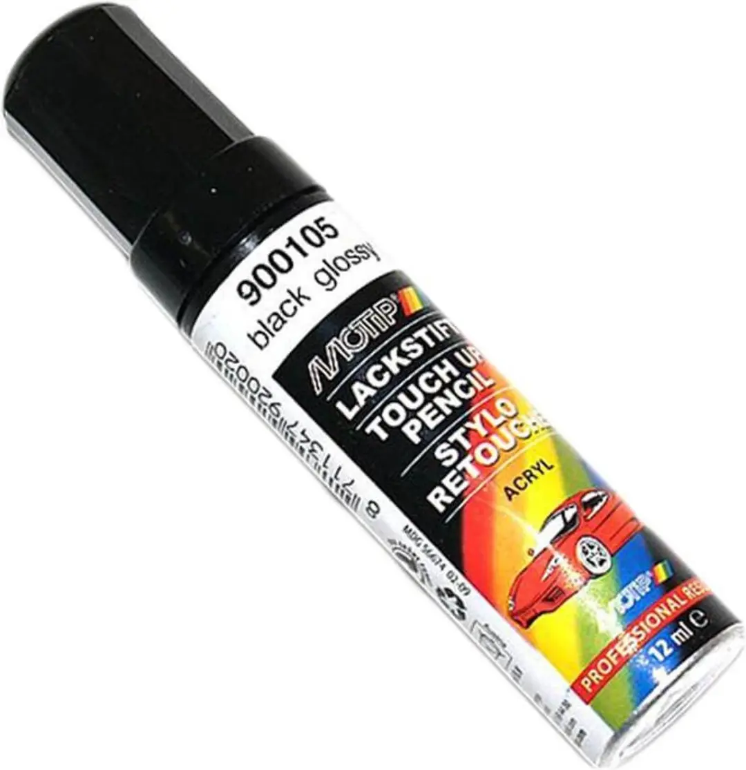 Motip 900105 Auto Lakstift - Hoogglans Zwart 12ml