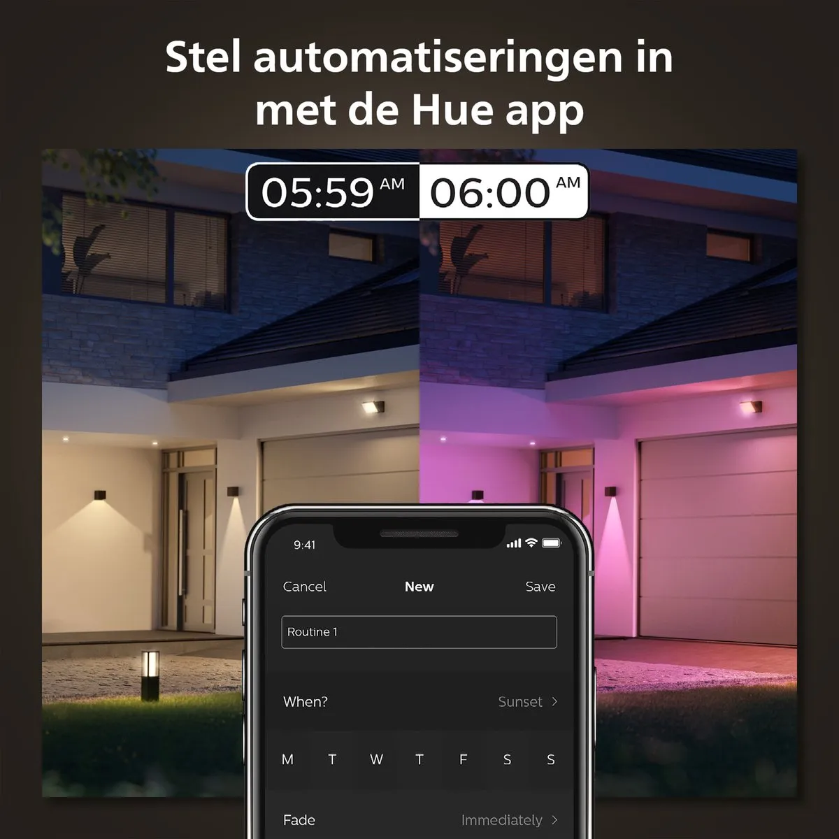 Philips Hue Resonate Down Muurlamp - Zwart - afbeelding 6 van 6