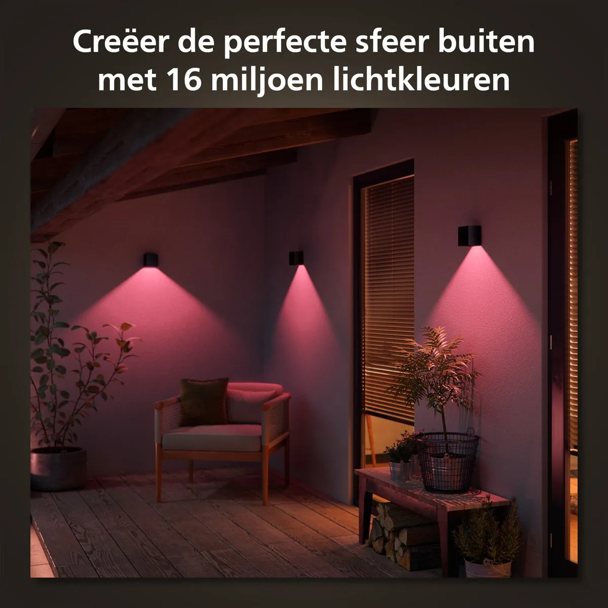Philips Hue Resonate Down Muurlamp - Zwart