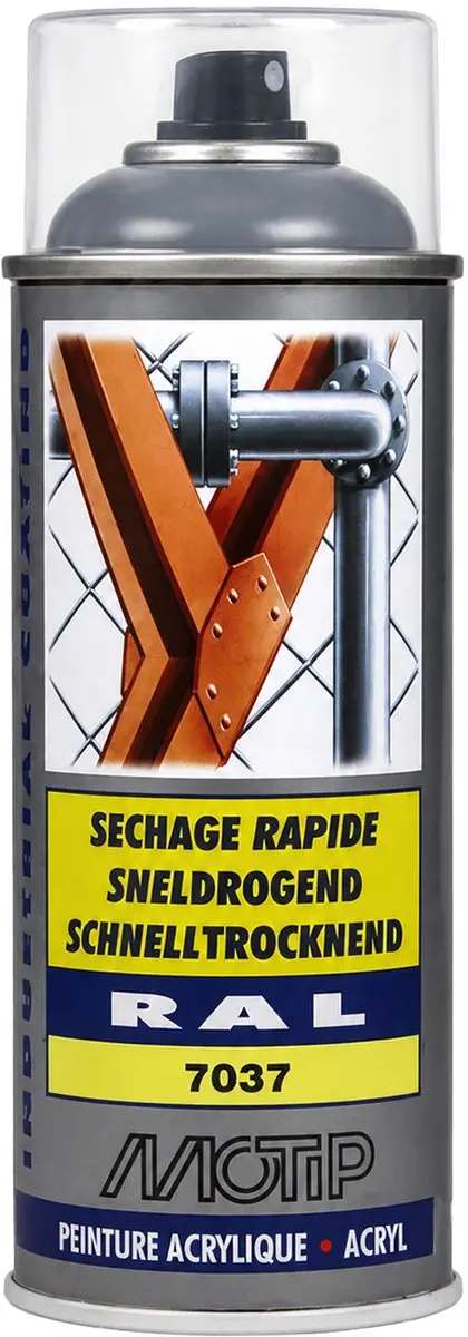 MoTip Industrial RAL7037 spuitbus 400ml