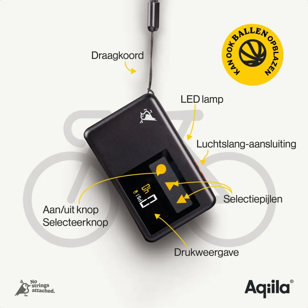 Aqiila Airbird P1 Compressor - 8,3 bar - USB-C - LED