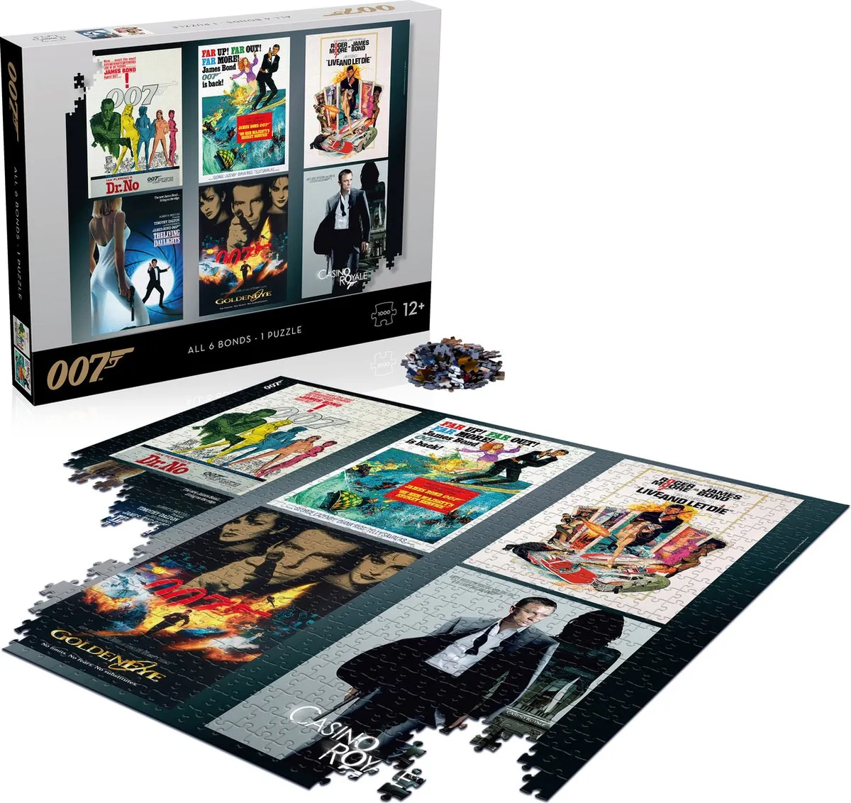 Winning Moves James Bond Iconic Actors Puzzel 1000 Stuks - Multicolor