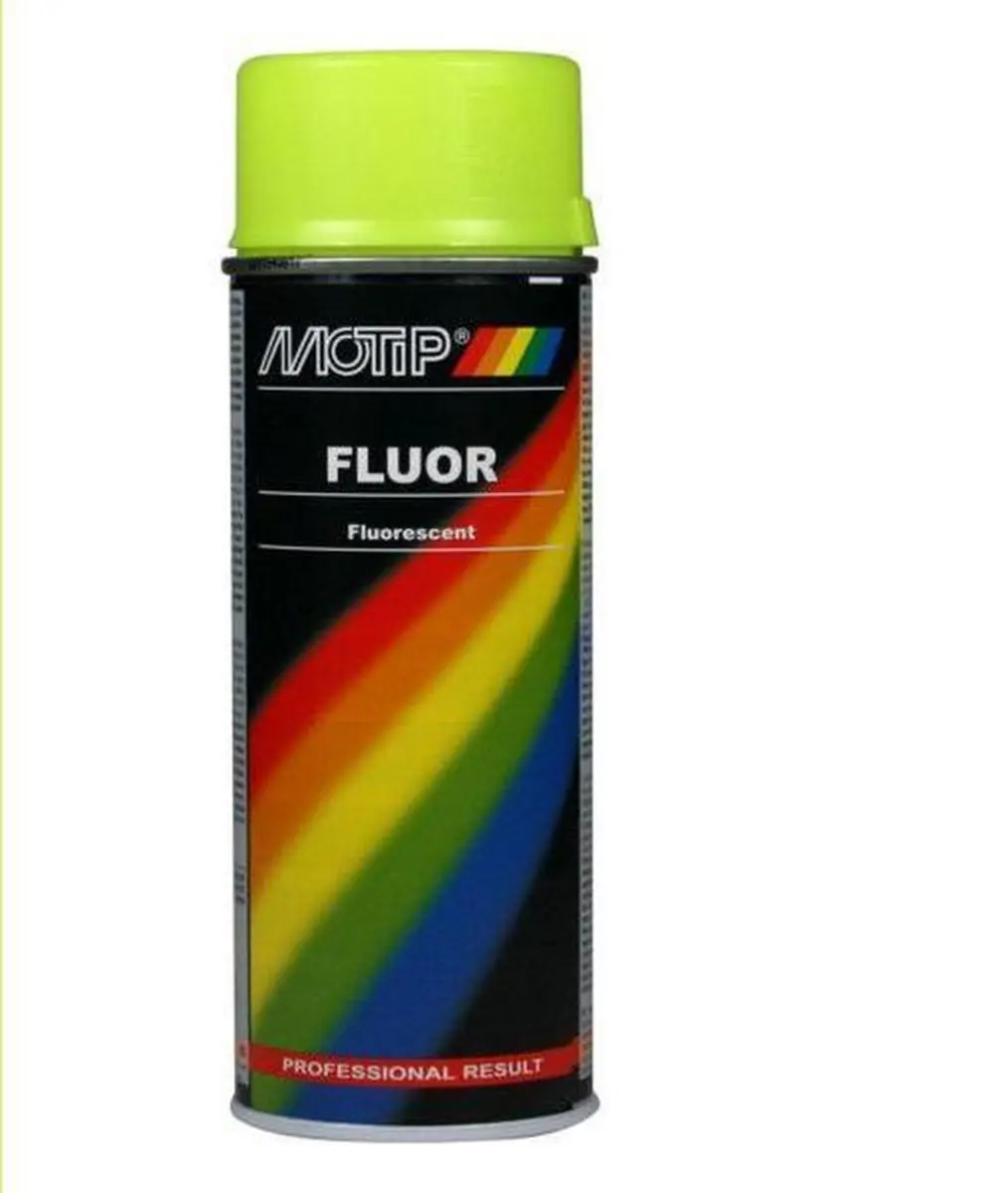 Motip Fluor Verf Geel 400ml