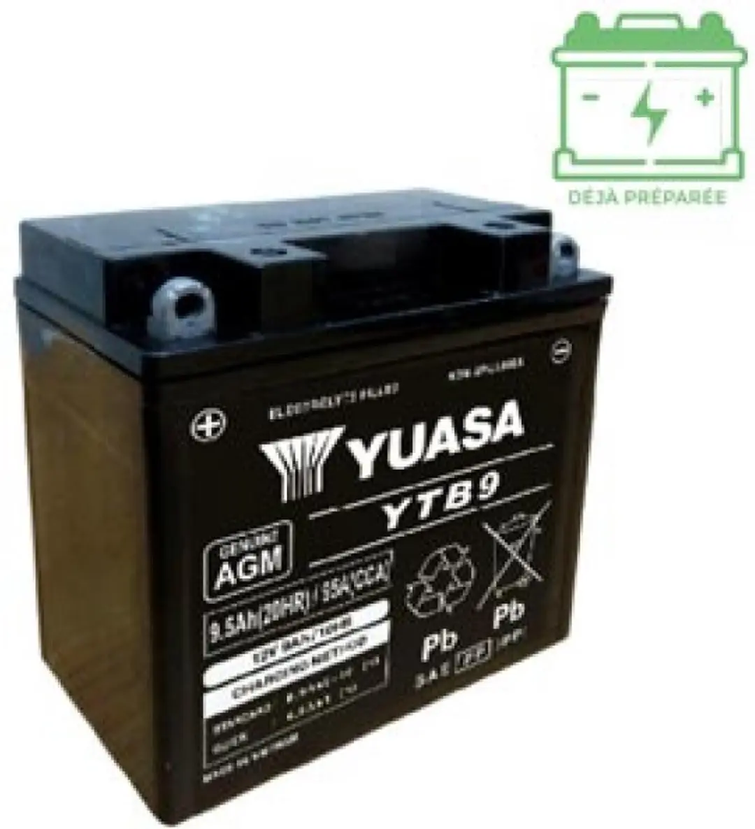 Yuasa YTB9 Accu 12V 9Ah