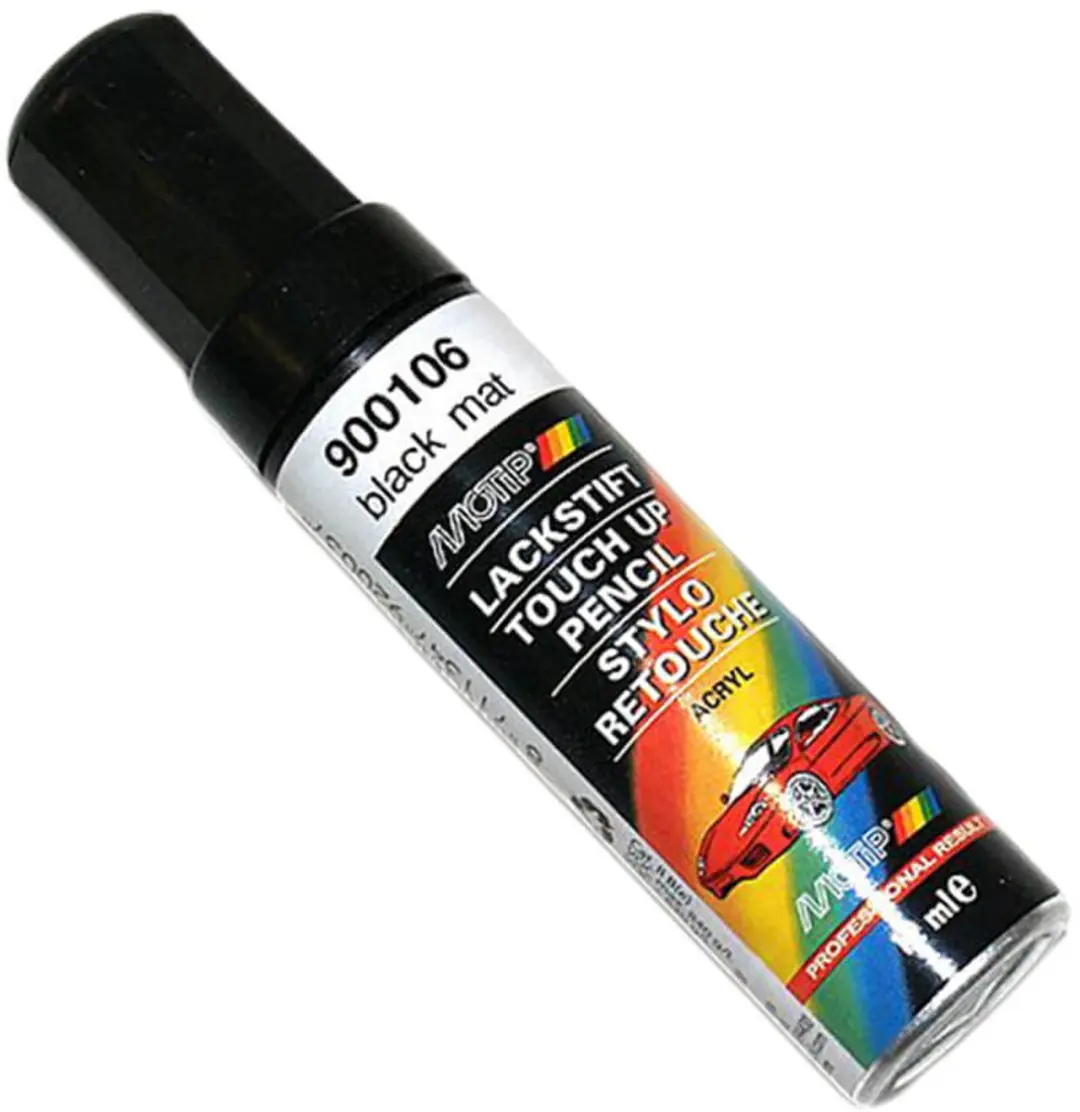 Motip 900106 Auto Lakstift Mat Zwart 12ml