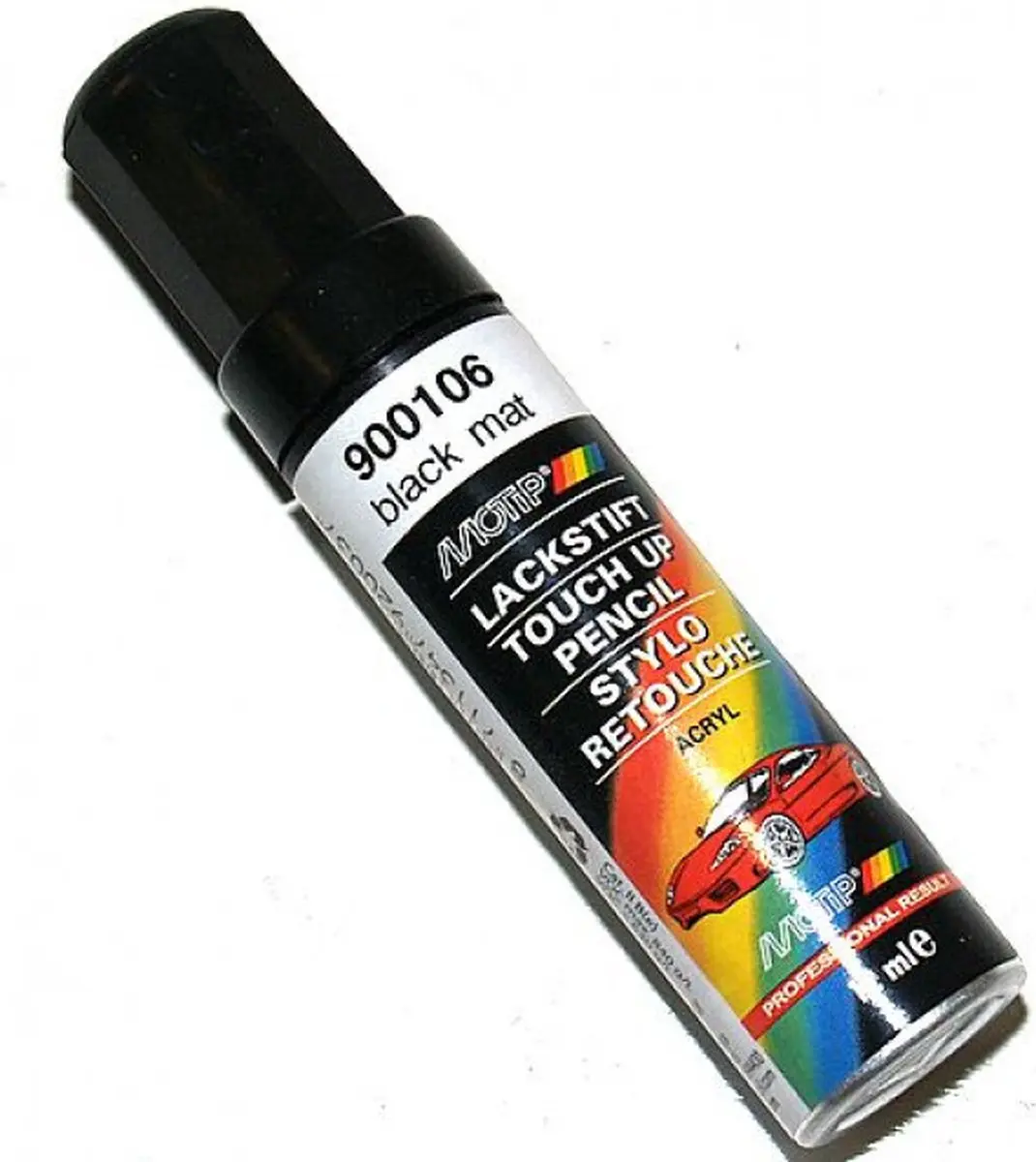 MOTIP Lakstift 900106 - Zwart Mat - 12 ml - afbeelding 6 van 6