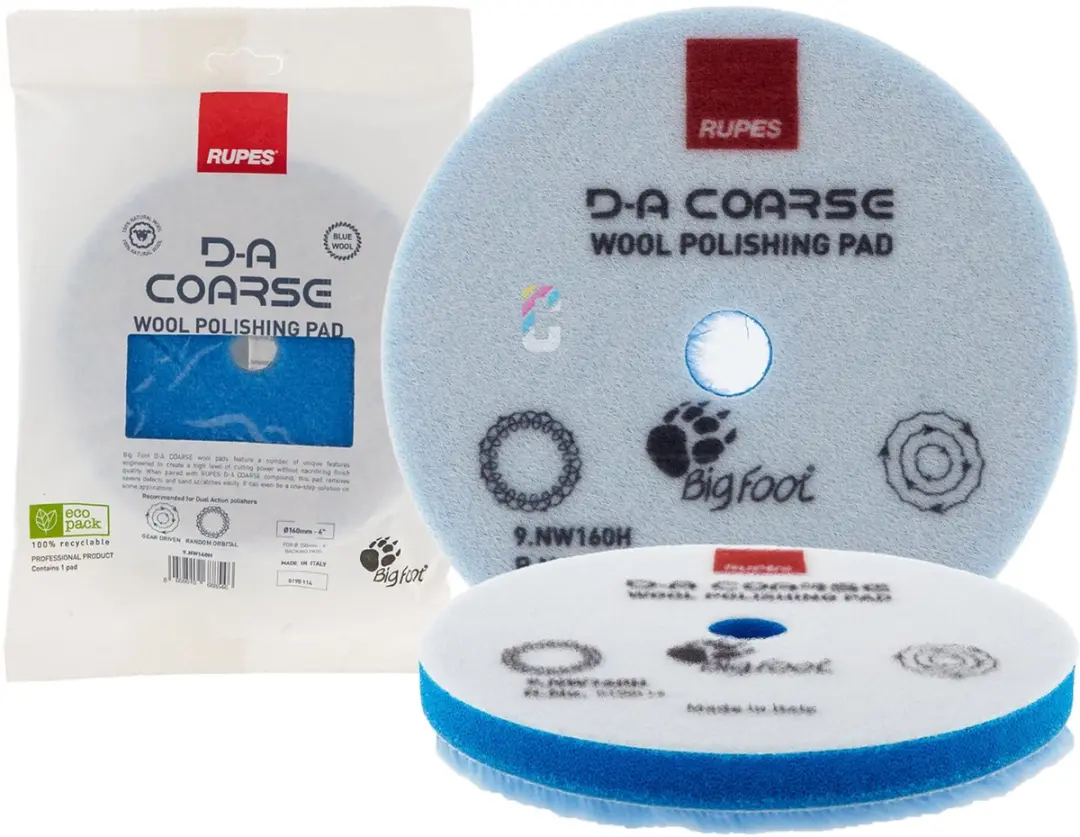 Rupes Coarse Wollen Polijstpad 150-170mm - 100g