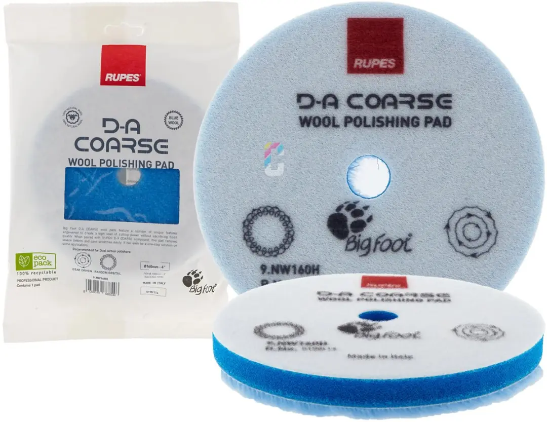 Rupes Coarse Wollen Polijstpad 150-170mm - 100g