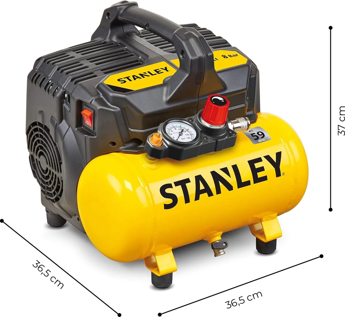 Stanley Silent Compressor DST 100/8/6 Luchtcompressor 8Bar 6L