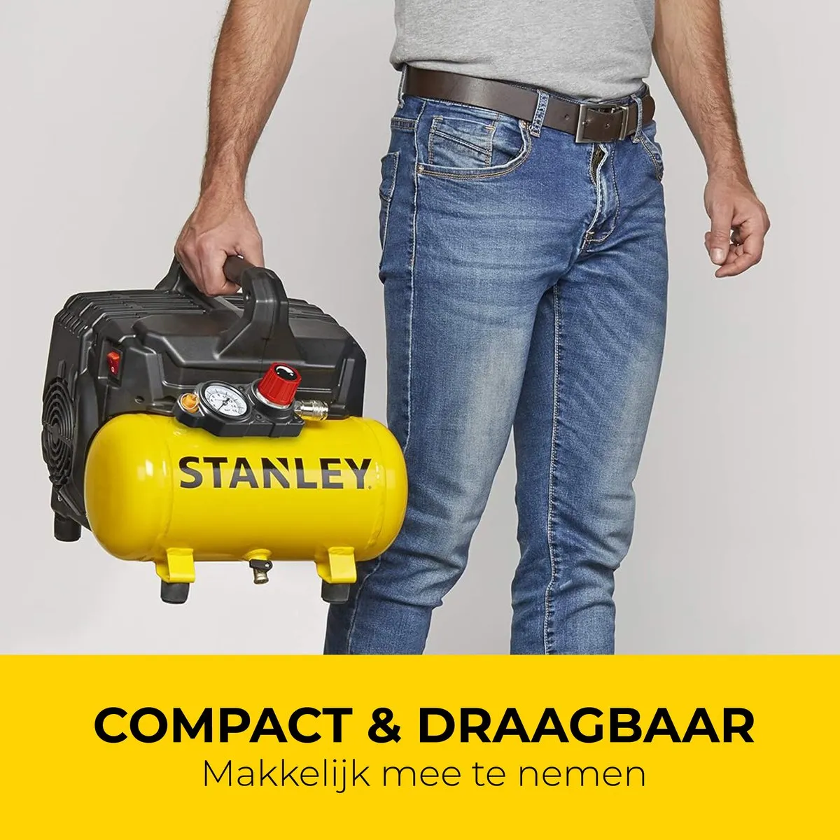 Stanley Silent Compressor DST 100/8/6 Luchtcompressor 8Bar 6L