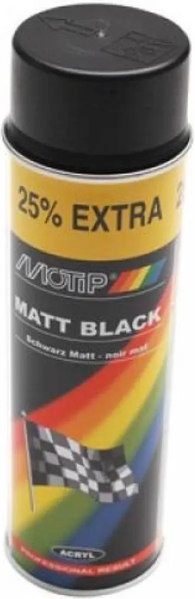 Motip Matt Black Afwerkingslaag 500ml
