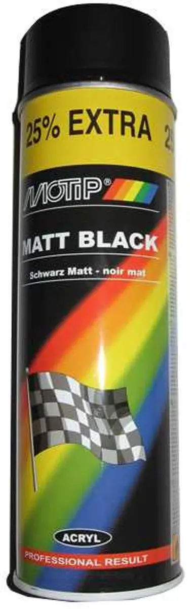 Motip Matt Black Afwerkingslaag 500ml