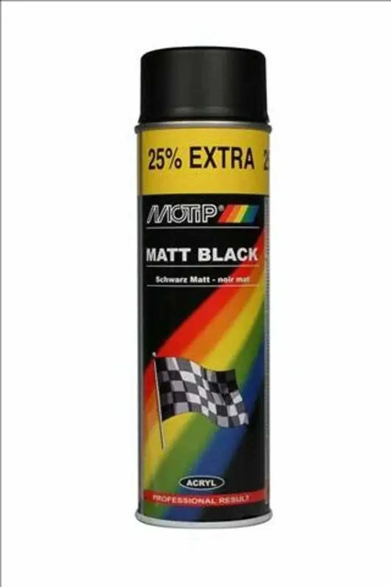 Motip Matt Black Afwerkingslaag 500ml