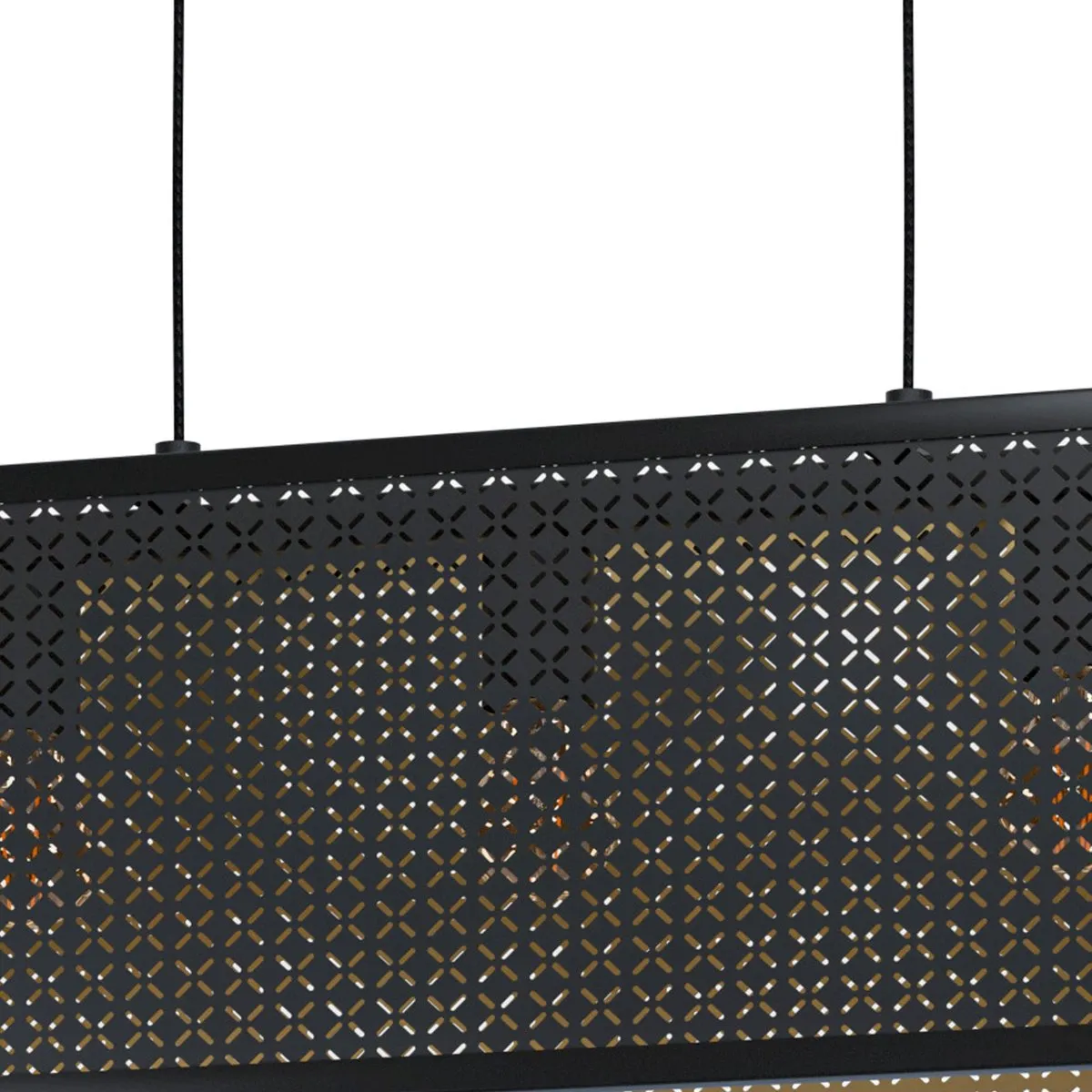 Eglo Sallicano Hanglamp E27 - 3 Lichtpunten - 73cm - Zwart/Goud
