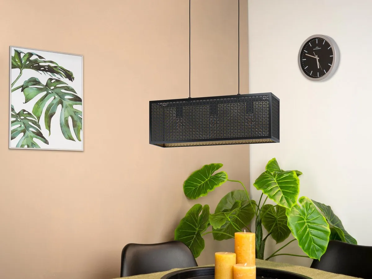 Eglo Sallicano Hanglamp E27 - 3 Lichtpunten - 73cm - Zwart/Goud