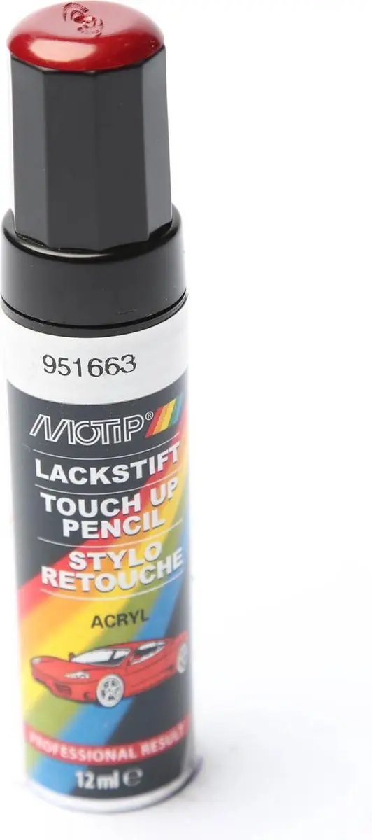 Motip 951663 Auto Lakstift Rood Metallic 12ml