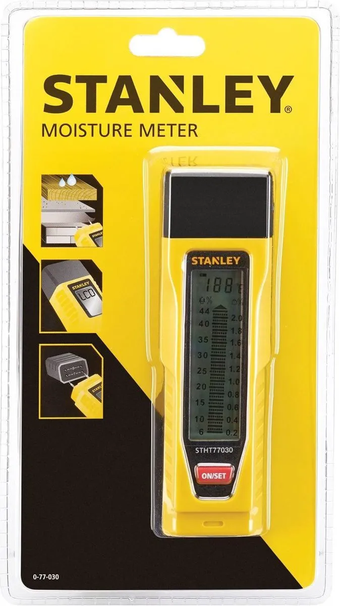 Stanley Vochtmeter 0-77-030 - Geel/Zwart