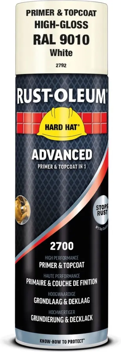 Rust-Oleum Grondverf & Lak 500ml - RAL9010 Wit Glans