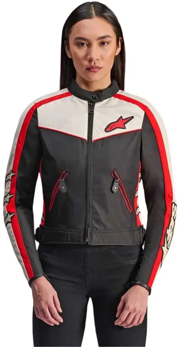 Alpinestars Stella T-Dyno WR Dames Motorjas - Maat M - Zwart/Ecru/Rood - afbeelding 6 van 6