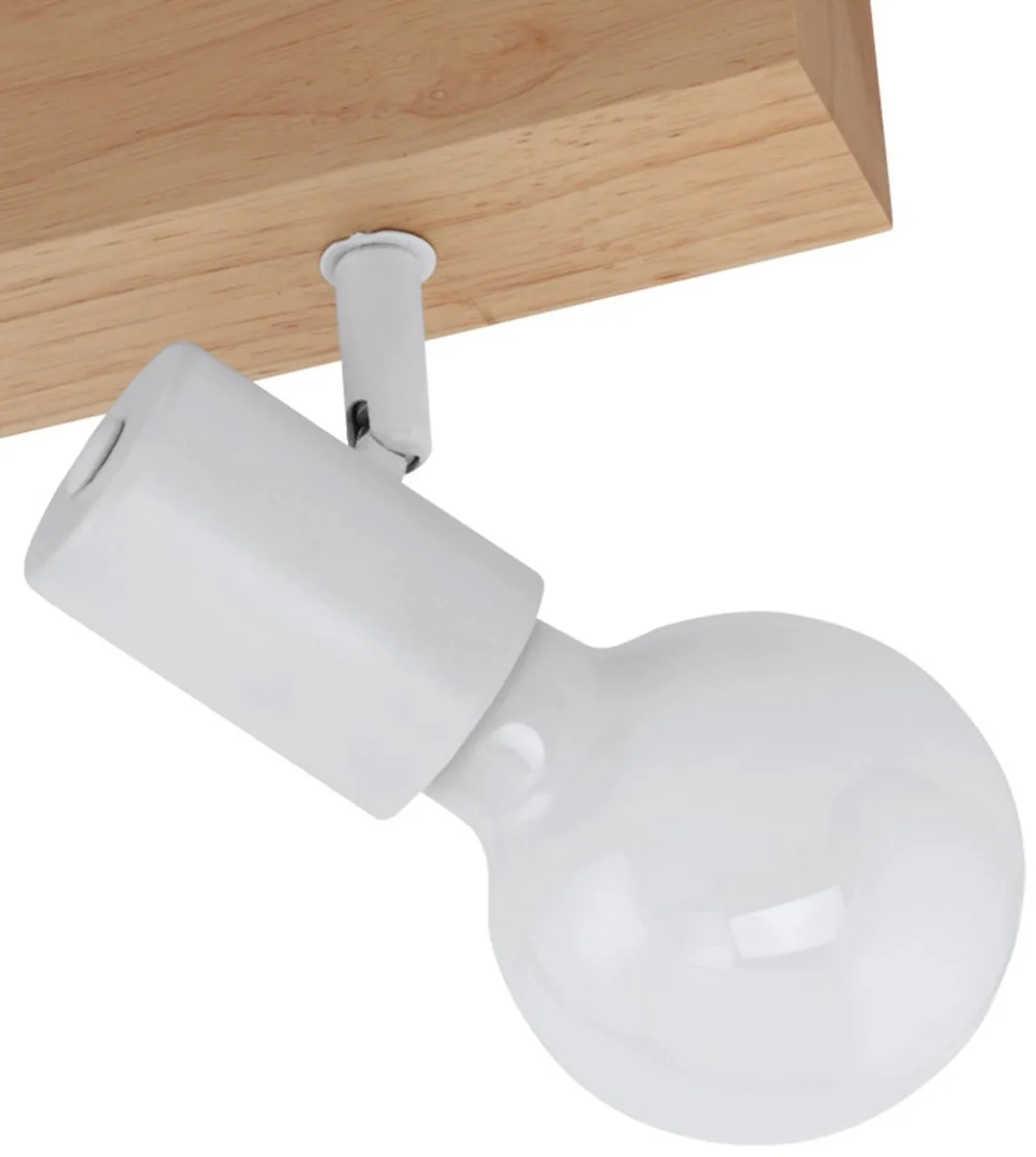 Eglo Townshend 3 Plafondlamp 3xE27 - Ø48cm - Eiken/Wit