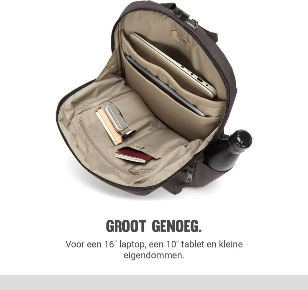 Pacsafe Metrosafe X Backpack 30640136 - 20L RFID-blokkerend - Zwart