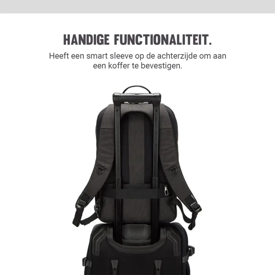 Pacsafe Metrosafe X Backpack 30640136 - 20L RFID-blokkerend - Zwart - afbeelding 6 van 6