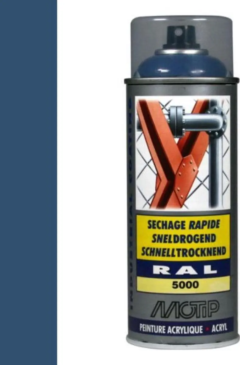 Motip Acryllak Hoogglans RAL 5000 Violetblauw 400ml