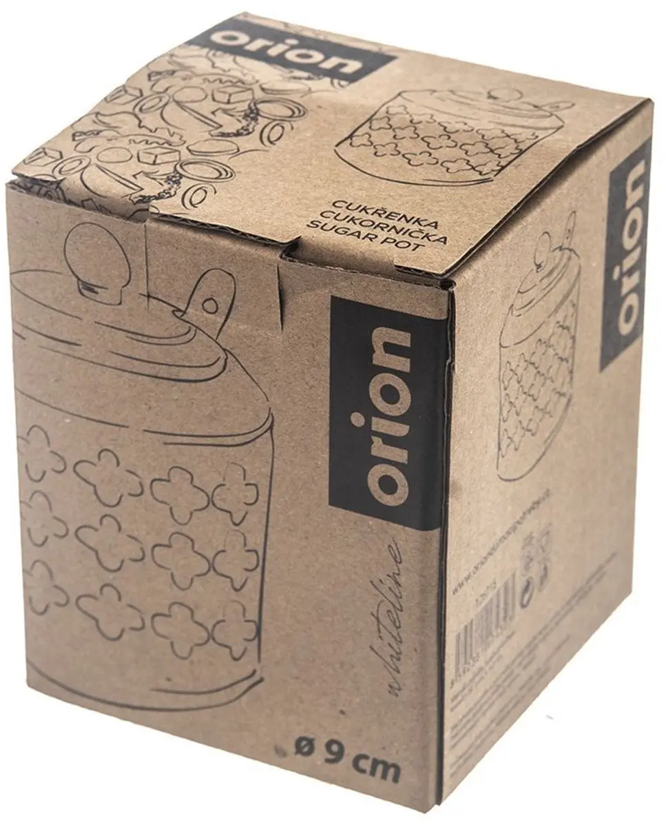 Orion WhiteLine Porseleinen Suikerpot 350ml - Bamboe Deksel