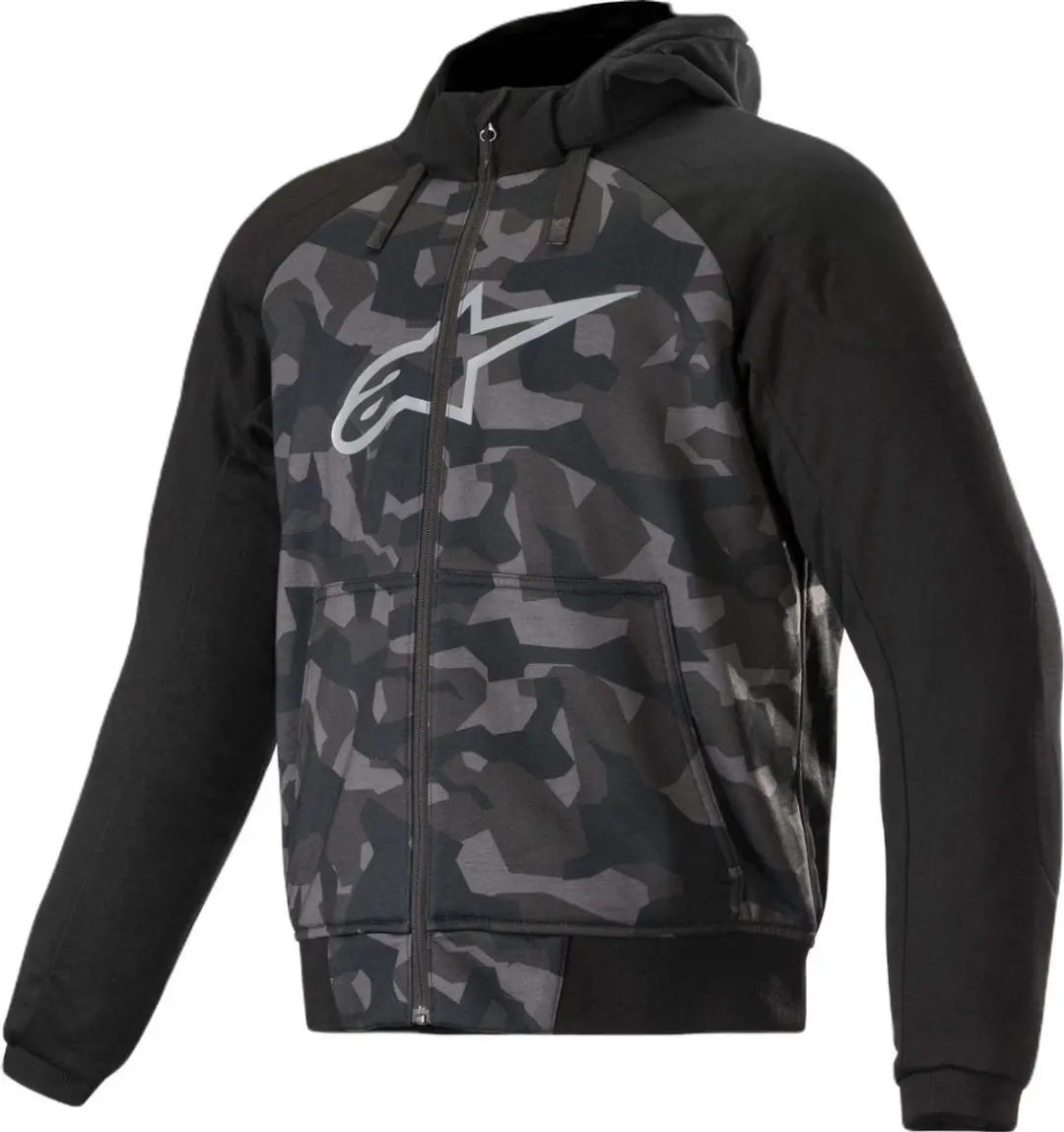 Alpinestars Chrome Camo Sport Motorfiets Zip Hoodie 3XL - Zwart/Camouflage
