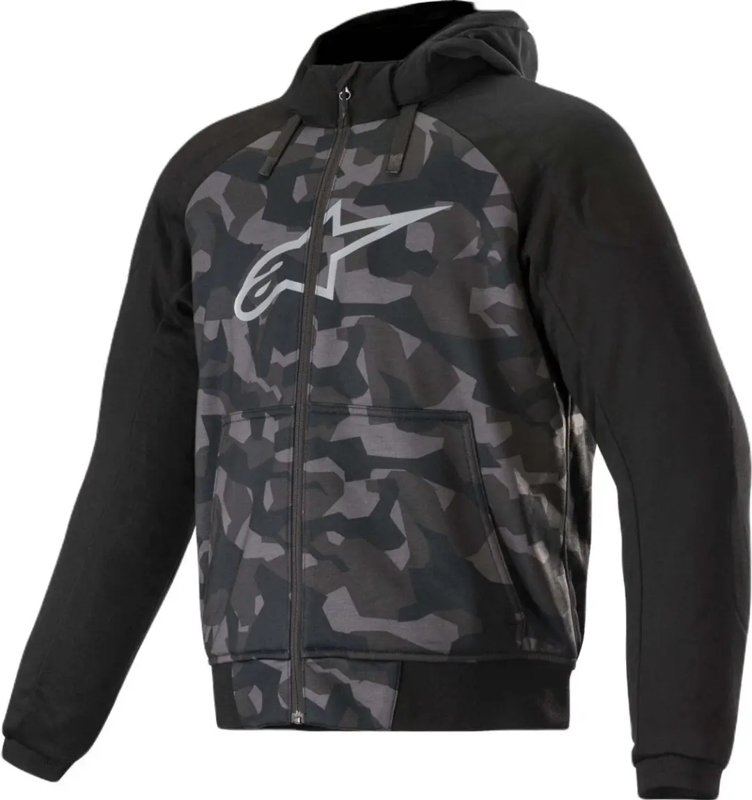 Alpinestars Chrome Camo Sport Motorfiets Zip Hoodie 3XL - Zwart/Camouflage