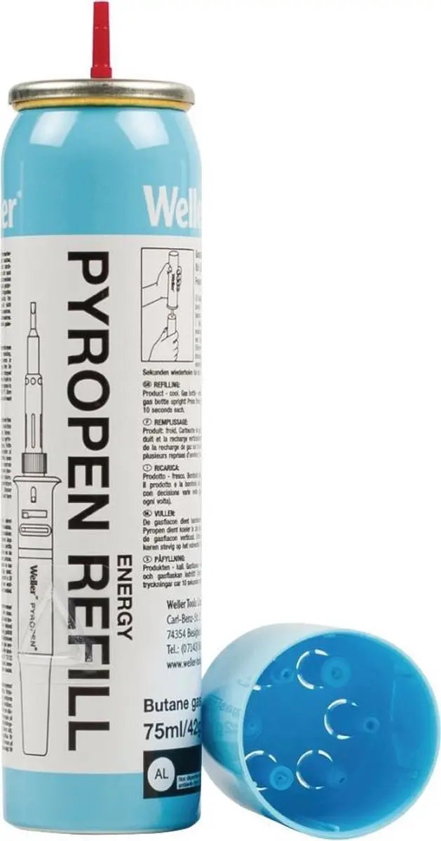 Weller Butaangas Navulling T0051616099 75ml - Blauw