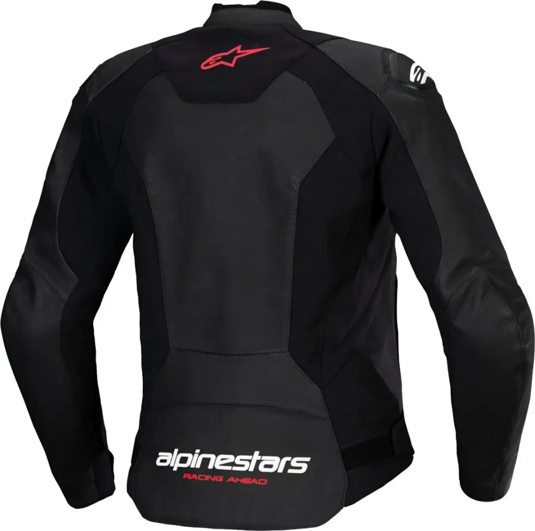 Alpinestars Stella Faster V3 Dames Lederen Motorfietsjack - Zwart/Wit/Fluo Koraal