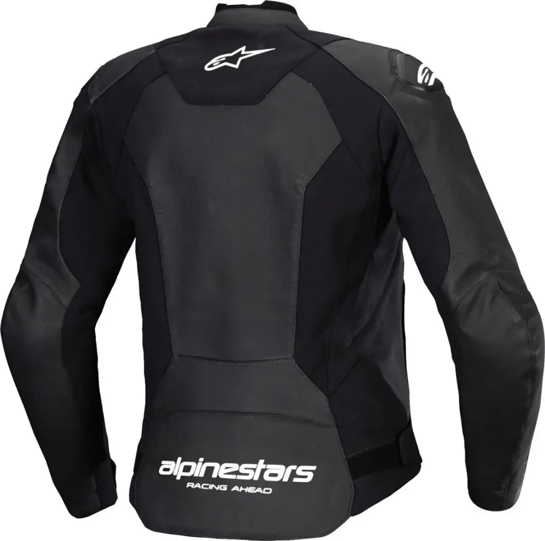 Alpinestars Stella Faster V3 Dames Lederen Motorfietsjack - Zwart/Wit/Fluo Koraal