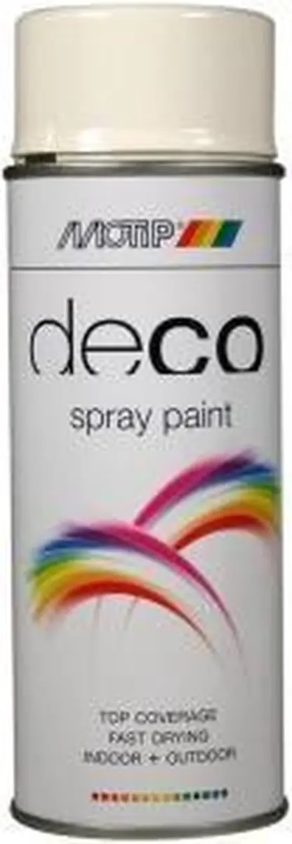 Motip Deco Alkyd Hoogglanslak RAL 9010 400ml - Zuiverwit