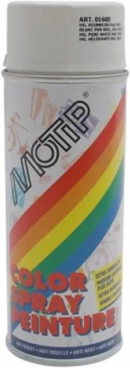 Motip Deco Alkyd Hoogglanslak RAL 9010 400ml - Zuiverwit
