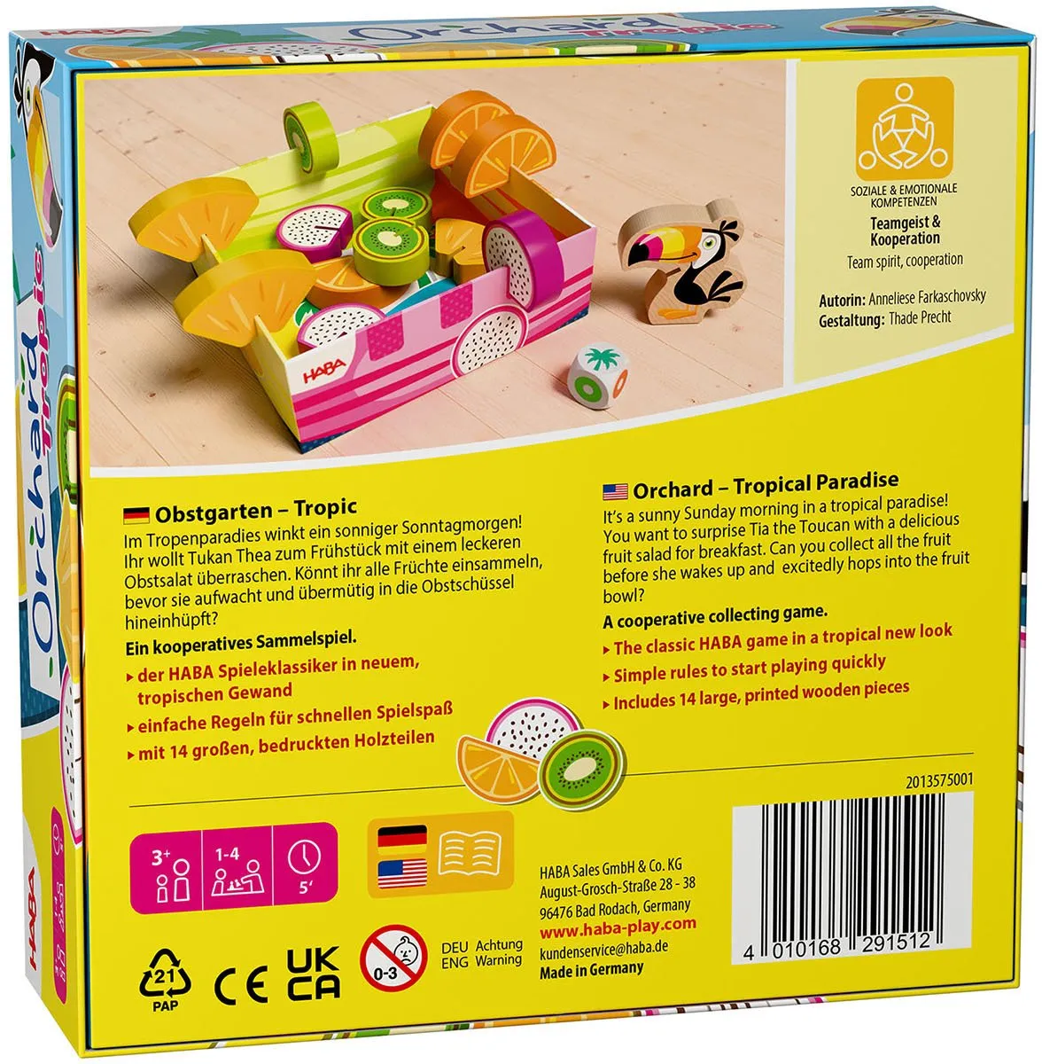 Haba Spiel Obstgarten Tropic - 4 Spelers