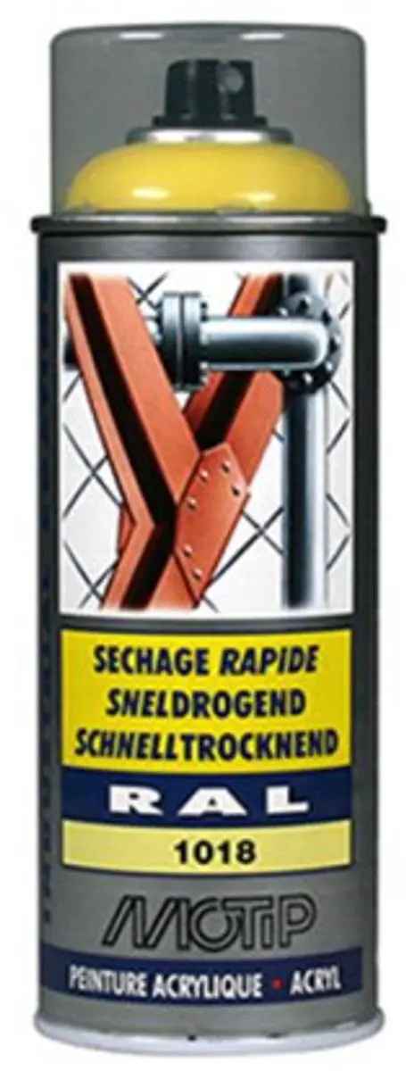 Motip Acryllak Hoogglans RAL 1018 Zinkgeel 400ml