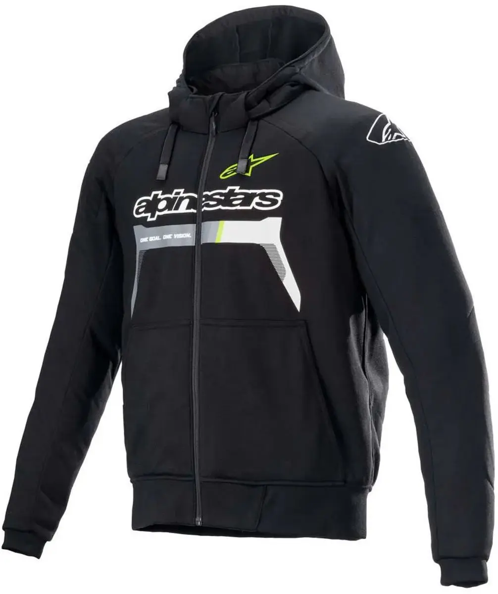Alpinestars Chrome Ignition Hoodie M - Zwart/Fluogeel - afbeelding 6 van 6