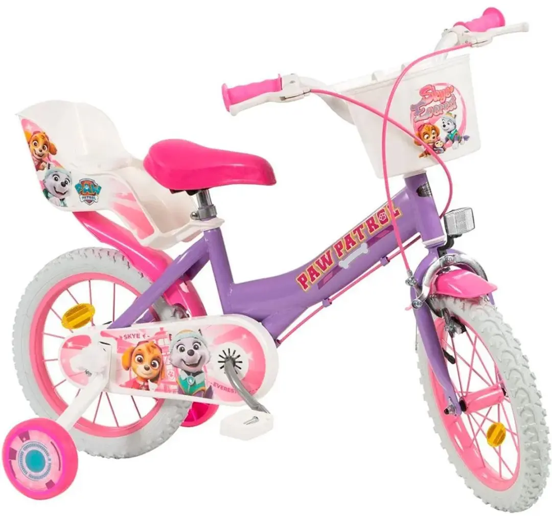 PAW Patrol Kinderfiets 14 inch - Paars/Lila - 4 t/m 6 jaar