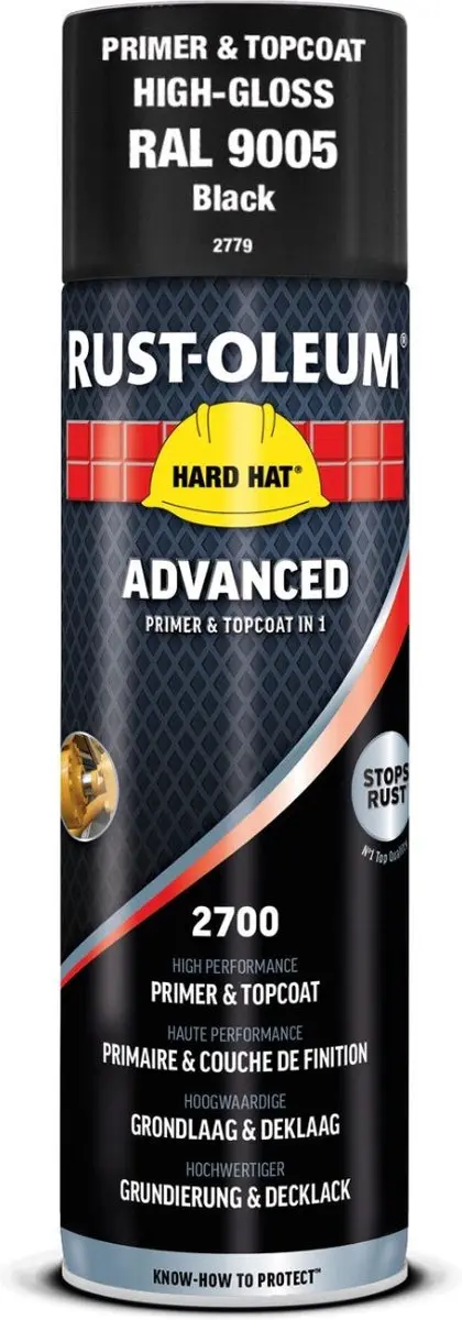 Rust-Oleum Grondverf & Lak in 1 500ml - Zwart Glans RAL9005
