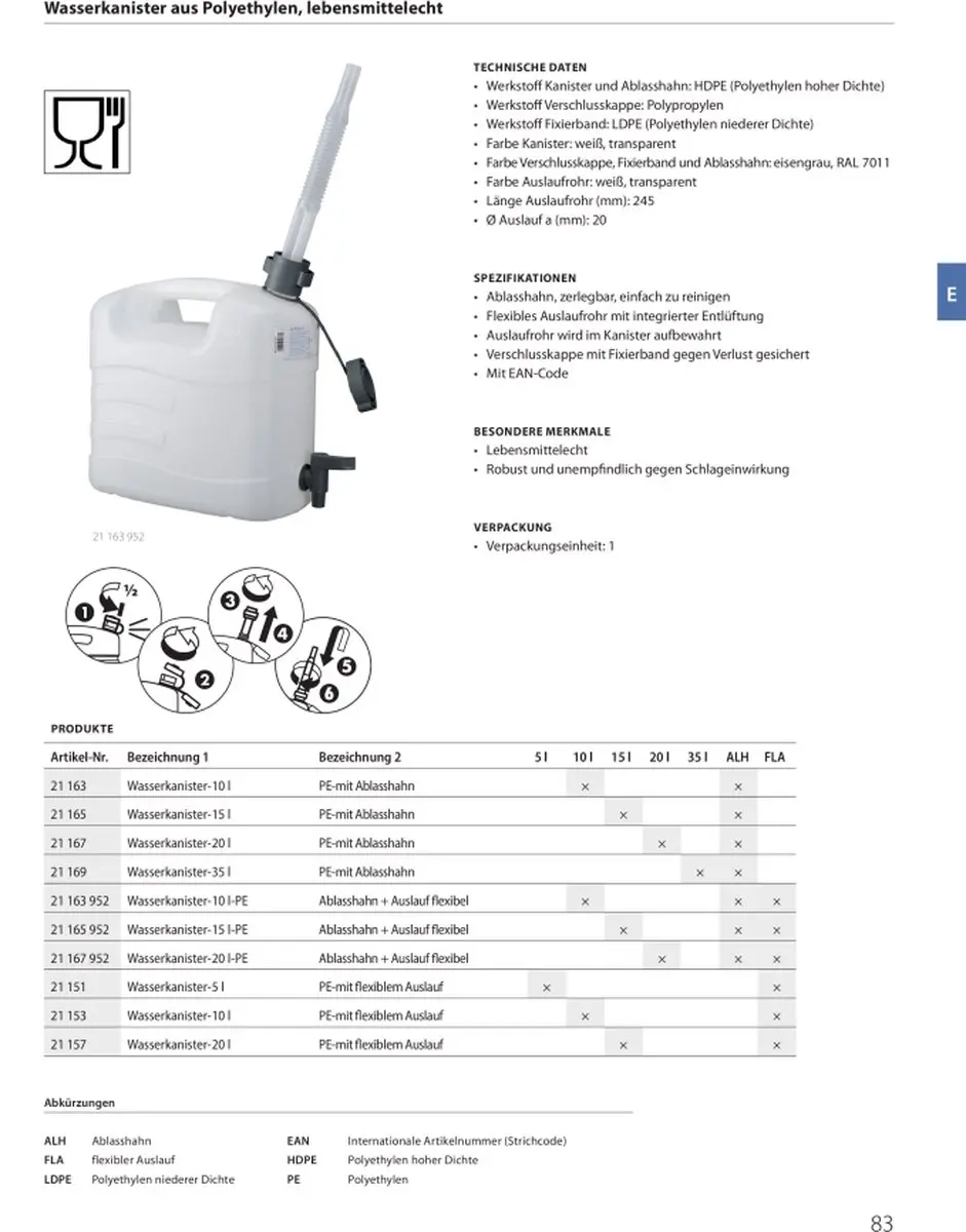 Pressol Jerrycan 20L - wit - met aftapkraan