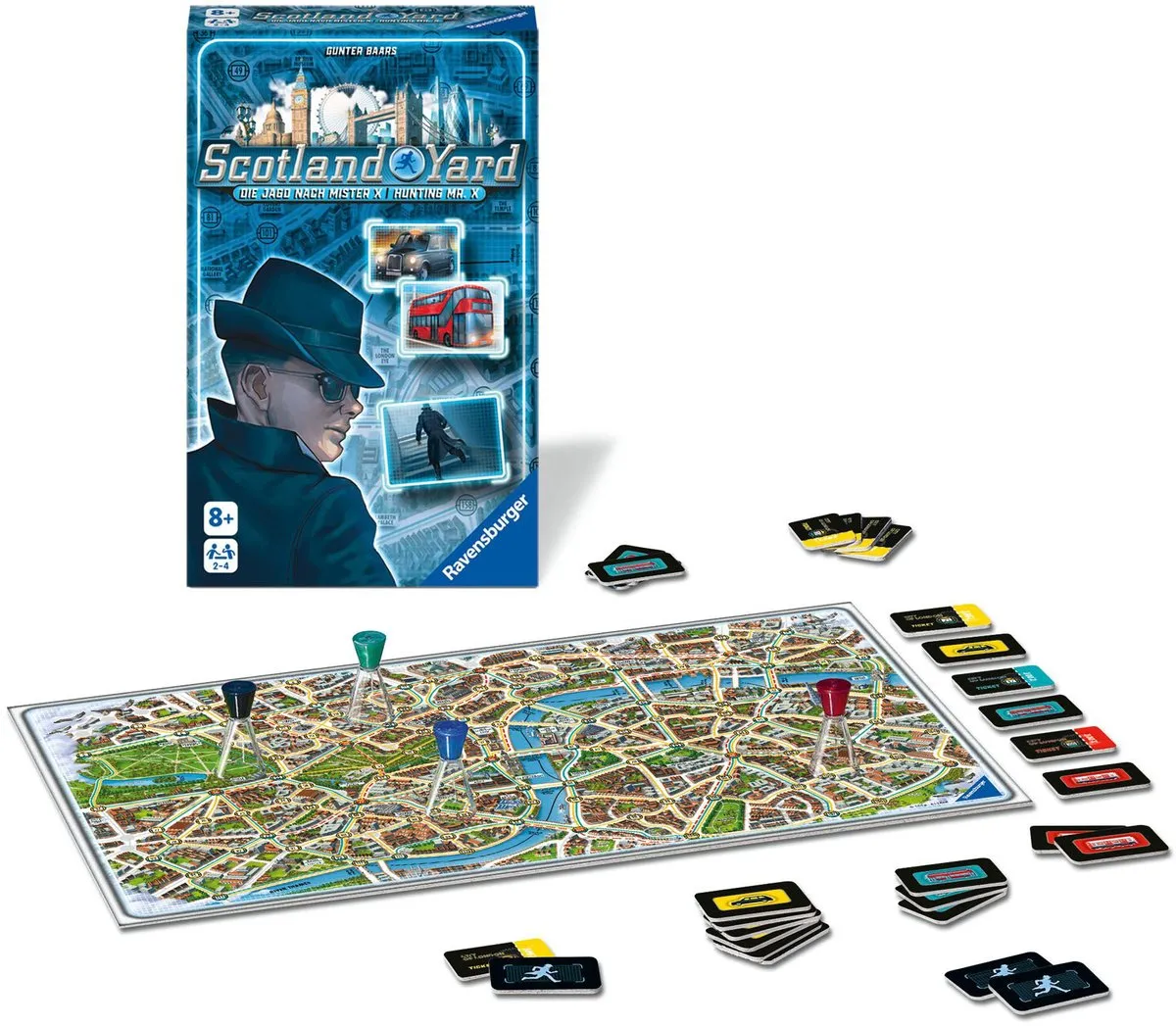 Ravensburger Scotland Yard Pocketspel - 2-4 Spelers - afbeelding 6 van 6