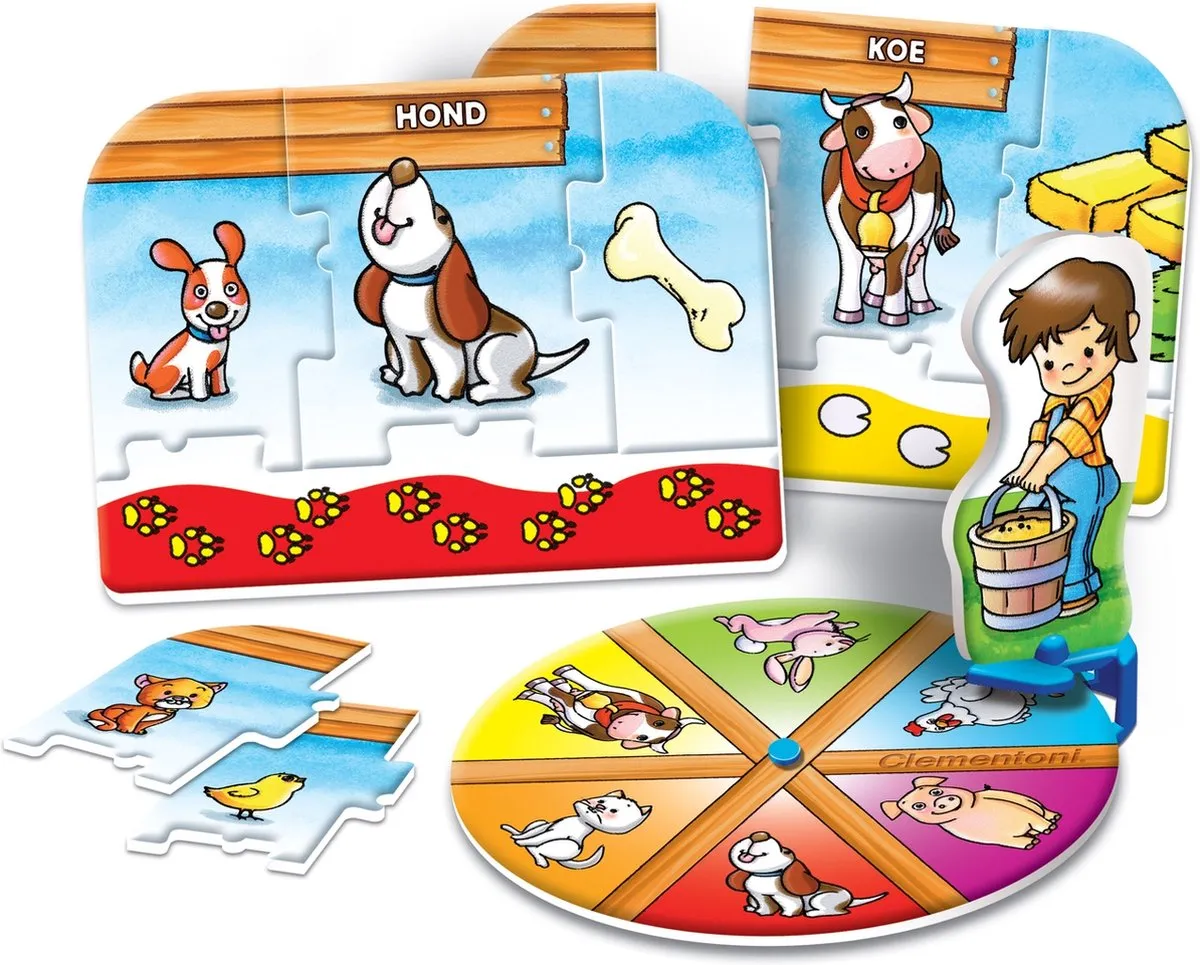 Clementoni Leerspel Op De Boerderij 66502 - 5 Spelers - Meerkleurig