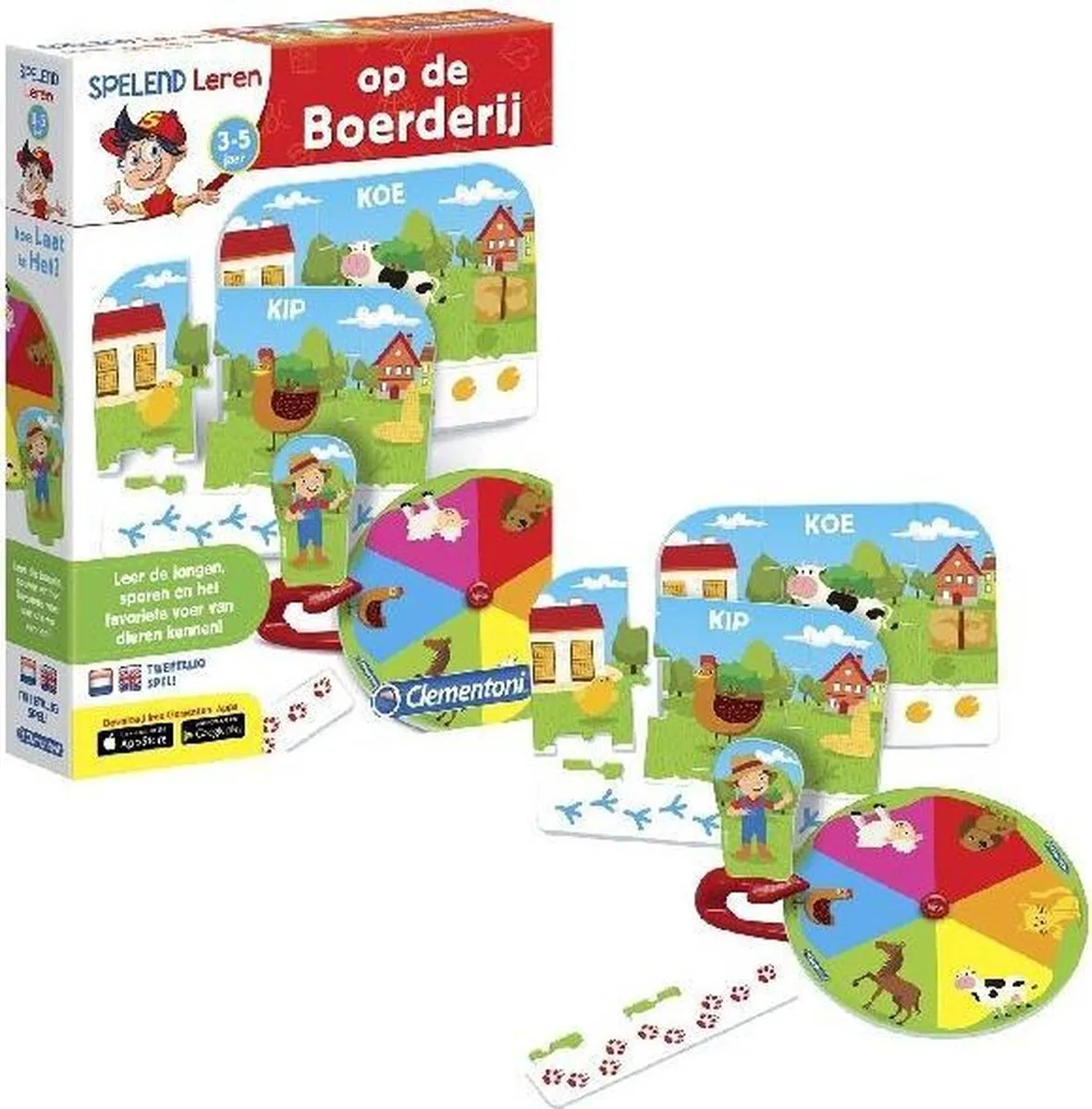 Clementoni Leerspel Op De Boerderij 66502 - 5 Spelers - Meerkleurig